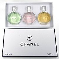 Парфюмерный набор Chanel Chance Eau de Toilette/Chance Eau Tendre/Chance Eau Fraiche 3x30 ml оптом в Москва 